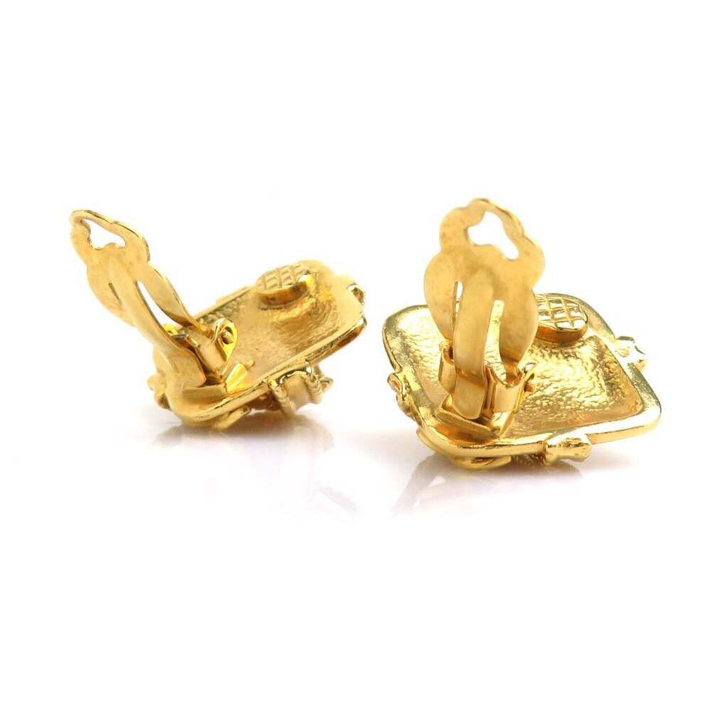 CHANEL Gold Logo Earrings - Picture 5 of 13